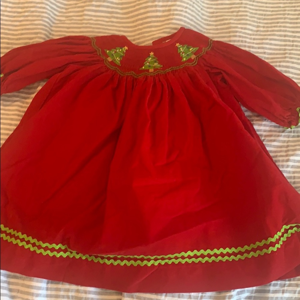 Stellybelly Smocked Christmas Dress